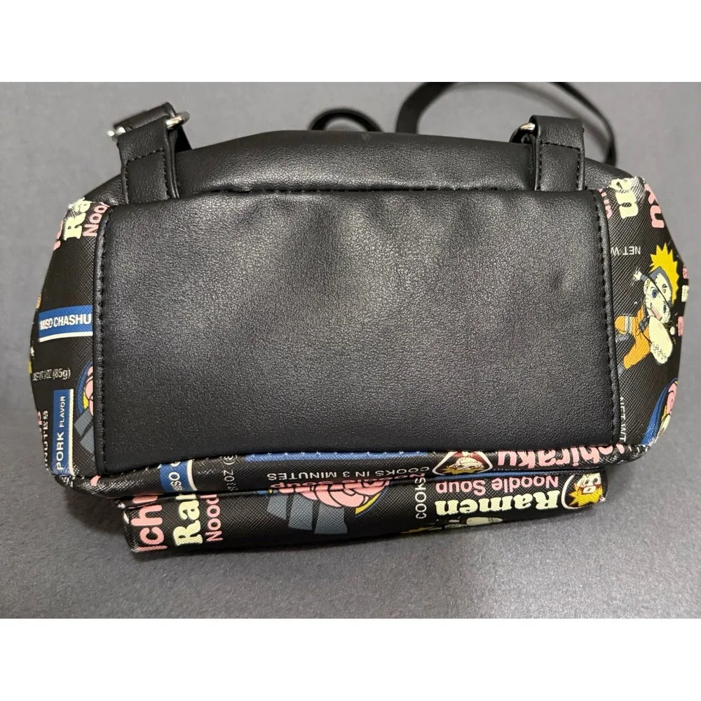 Naruto Shippuden Ichiraku Ramen Mini Backpack Bioworld Anime Faux Leather Black